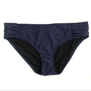 🌺 Ocean Blues Navy Blue Ruched Bikini Bottom